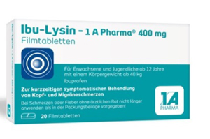 IBU-LYSIN 1A Pharma 400 mg filmsko obložene tablete, 20 kosov