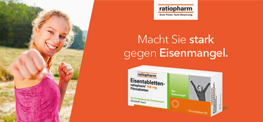 EISENTABLETTEN-ratiopharm 100 mg filmsko obložene tablete, 50 kosov