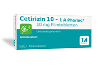 CETIRIZIN 10-1A Farmacevtske filmsko obložene tablete, 100 kosov