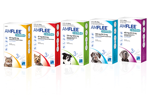 AMFLEE combo 402/361,8mg Lsg.z.Auf.f.Hunde ü.40kg, 3 St