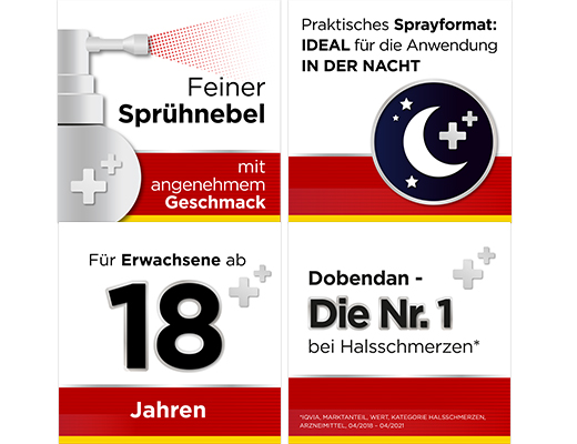 DOBENDAN neposredno Flurbiprofen Spray Honey & Lemon, 15 ml