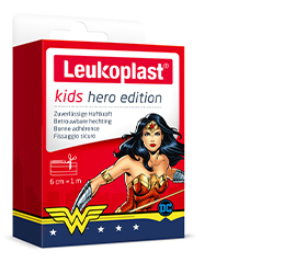 LEUKOPLAST otroški obliži junak Wonder Woman 6 cmx1m, 1 kos