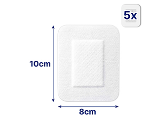 HANSAPLAST Ultra občutljiva obloga za rane 8x10 cm XXL, 5 kosov