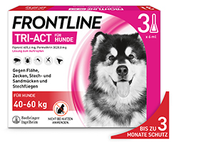 FRONTLINE Tri-Act raztopina za kapanje psom od 40 do 60 kg, 3 kosi