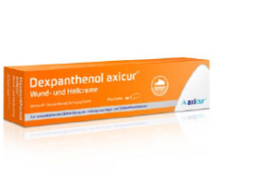 DEXPANTHENOL axicur krema za rane in celjenje 50 mg/g, 100 g