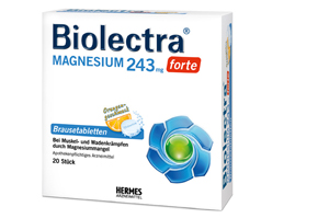 BIOLECTRA Magnezij 243 mg forte Orange šumeče tablete, 20 kosov