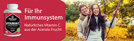 VITAMIN C 160 mg izvleček acerole, čiste veganske kapsule, 180 kapsul