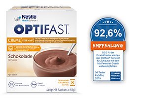 OPTIFAST Kremna čokolada v prahu, 8X55 g