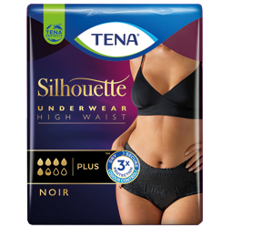 TENA SILHOUETTE plus L noir, 8 kosov