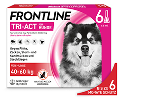 FRONTLINE Tri-Act raztopina za kapanje pri psih 40-60 kg, 6 kosov
