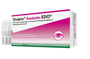 VIVIDRIN Azelastin EDO 0,5 mg/ml oftalmološka raztopina v EDP, 20X0,6 ml