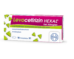 LEVOCETIRIZIN HEXAL za alergije 5 mg filmsko obložene tablete, 100 kosov