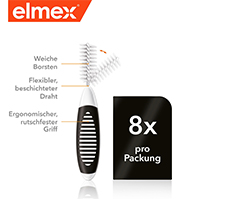 ELMEX Medzobne ščetke ISO velikost 8 1,5 mm črne, 8 kosov
