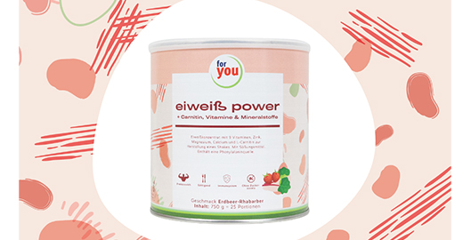 FOR YOU eiweiß power jagoda v prahu, 750 g