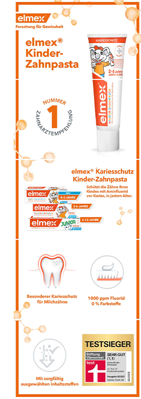 ELMEX Otroška zobna pasta, zložljiva škatlica, 50 ml