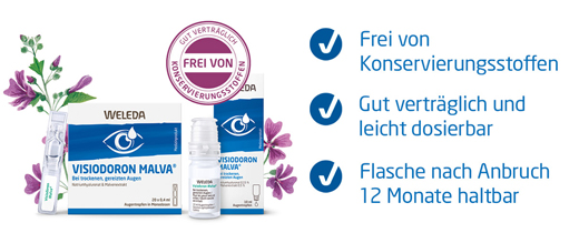 VISIODORON Kapljice za oči Malva, 10 ml