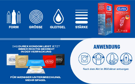 DUREX kondomi naturals z lubrikantom na vodni osnovi, 10 kosov