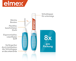 ELMEX Medzobne ščetke ISO velikost 3 0,6 mm, modre, 8 kosov