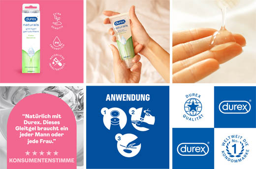 DUREX lubrikant naturals extra sensitive, 100 ml