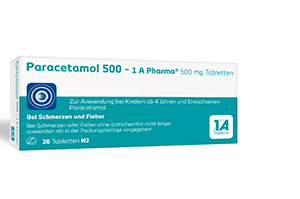 PARACETAMOL 500-1A farmacevtske tablete, 20 kosov