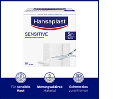 HANSAPLAST Občutljivi obliži 6 cmx5 m, zvitek, 1 kos