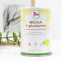 FOR YOU BCAA+glutamin Energija & Recovery Lemon, 480 g