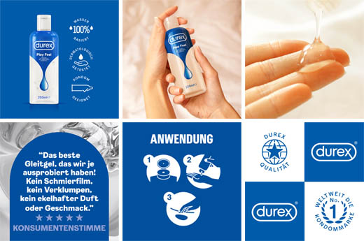 DUREX lubrikant na vodni osnovi Play Feel, 250 ml