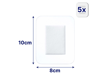 HANSAPLAST Sterilna obloga za rane Aqua Protect 8x10 cm, 5 kosov