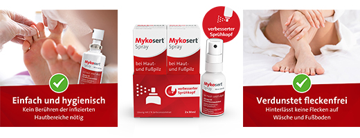 MYKOSERT Sprej za kožo in atletsko stopalo, 30 ml