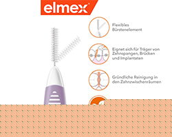 ELMEX Medzobne ščetke ISO velikost 6 1,1 mm vijolične barve, 8 kosov
