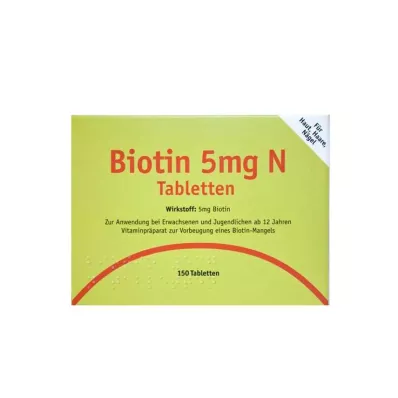 BIOTIN Tablete 5 mg N, 150 kosov BIOTIN Tablete 5 mg N, 150 kosov