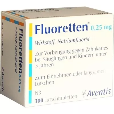 FLUORETTEN 0,25 mg tablete, 300 kosov