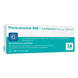 PARACETAMOL 500-1A farmacevtske tablete, 10 kosov