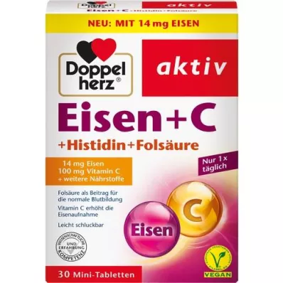 DOPPELHERZ Železo+Vit.C+L-Histidin tablete, 30 kapsul