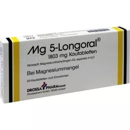 MG 5 LONGORAL Žvečljive tablete, 20 kosov