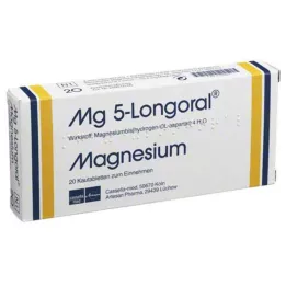 MG 5 LONGORAL Žvečljive tablete, 20 kosov