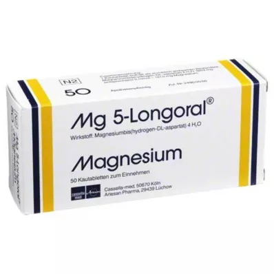 MG 5 LONGORAL Žvečljive tablete, 50 kosov