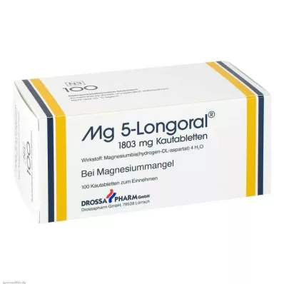 MG 5 LONGORAL Žvečljive tablete, 100 kosov