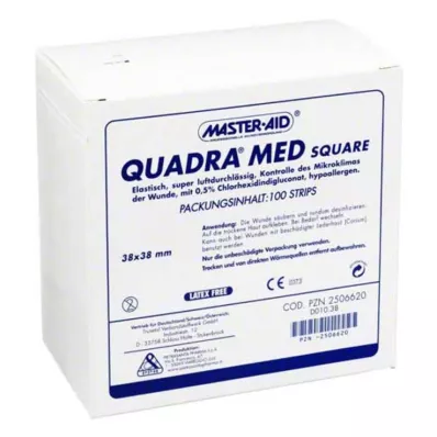 QUADRA MED kvadratni trakovi 38x38 mm Master Aid, 100 kosov QUADRA MED kvadratni trakovi 38x38 mm Master Aid, 100 kosov