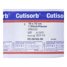 CUTISORB Sterilne sesalne blazinice 10x10 cm, 1 kos
