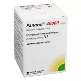 PANGROL 40.000 Trde kapsule z enterično prevlečeno lupino, 50 kosov