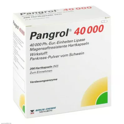 PANGROL 40.000 Trde kapsule z enterično prevlečeno lupino, 200 kosov PANGROL 40.000 Trde kapsule z enterično prevlečeno lupino, 200 kosov