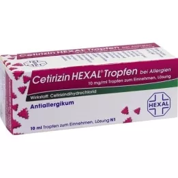CETIRIZIN HEXAL Kapljice za alergije, 10 ml