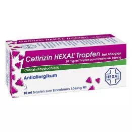 CETIRIZIN HEXAL Kapljice za alergije, 10 ml