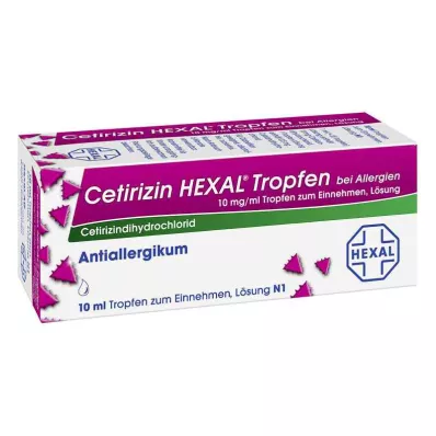 CETIRIZIN HEXAL Kapljice za alergije, 10 ml