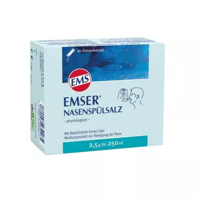 EMSER Sol za izpiranje nosu fiziološka Btl., 20 kosov