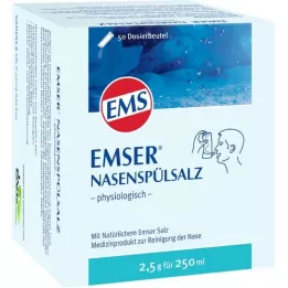 EMSER Sol za izpiranje nosu fiziološka Btl., 50 kosov