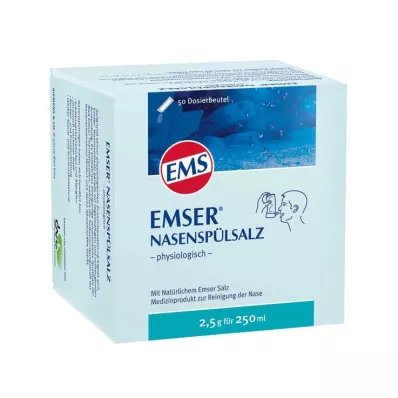 EMSER Sol za izpiranje nosu fiziološka Btl., 50 kosov