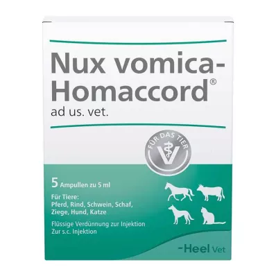 NUX VOMICA HOMACCORD ad us.vet.ampule, 5 kosov NUX VOMICA HOMACCORD ad us.vet.ampule, 5 kosov