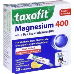 TAXOFIT Magnezij 400+B1+B6+B12+folična kislina 800 gran, 20 kosov